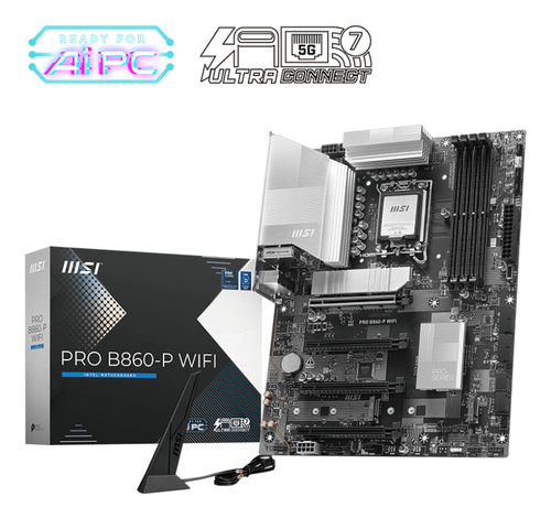 MSI MB INTEL PRO B860-P WIFI ATX DDR5, 2PCI-Ex16, 2PCI-Ex1, 4SATA3