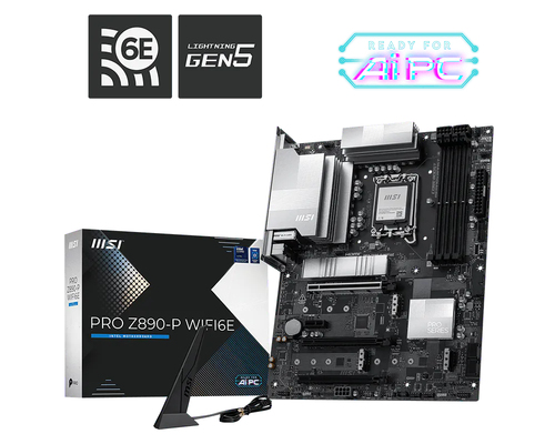 MSI MB PRO  PRO Z890-P WIFI6E LGA1851,4DDR5,3PCI-Ex16,1PCI-Ex1,4M.2 ,1USB3.2 Gen2 X2, 2US