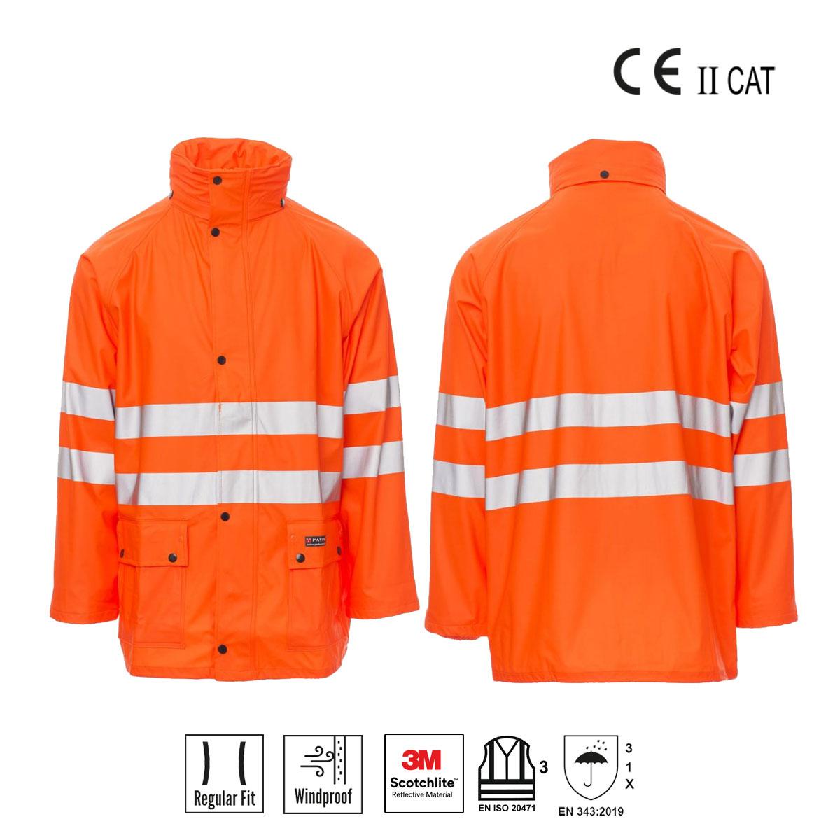 RIVER-JACKET Giaccaantipioggia alta visibilità PAYPER