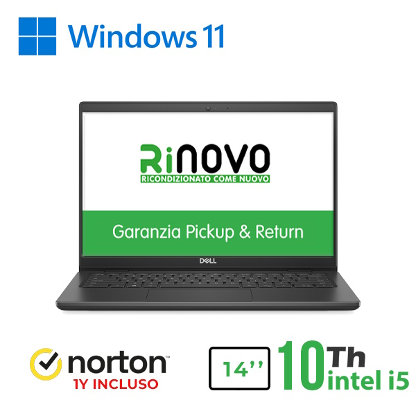 RINOVO NB DELL REFURBISHED  Latitude 5410 i5-10XXU DDR4 8GB SSD 256GB HDMI 14 W11P CLOUD 20GB Grade