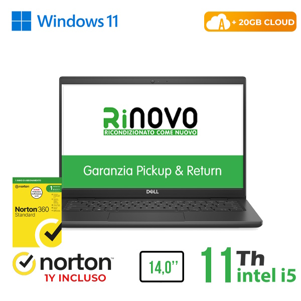 RINOVO NB DELL Latitude 3420-5420 REFURBISHED i5-11X00 DDR4 8GB SSD 256GB 14 W11P CLOUD20GB Grade A