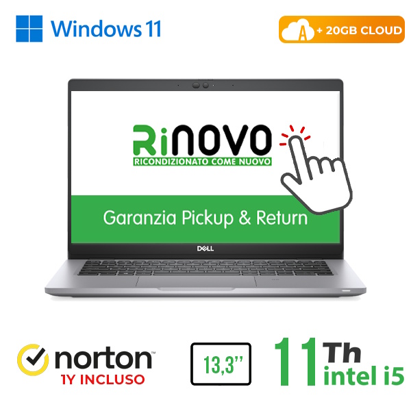RINOVO DELL NB 2in1 TOUCH LATITUDE 5320 REFURBISHED I5-11X00 DDR4 16GB SSD 512GB 13,3 W11P CLOUD20G