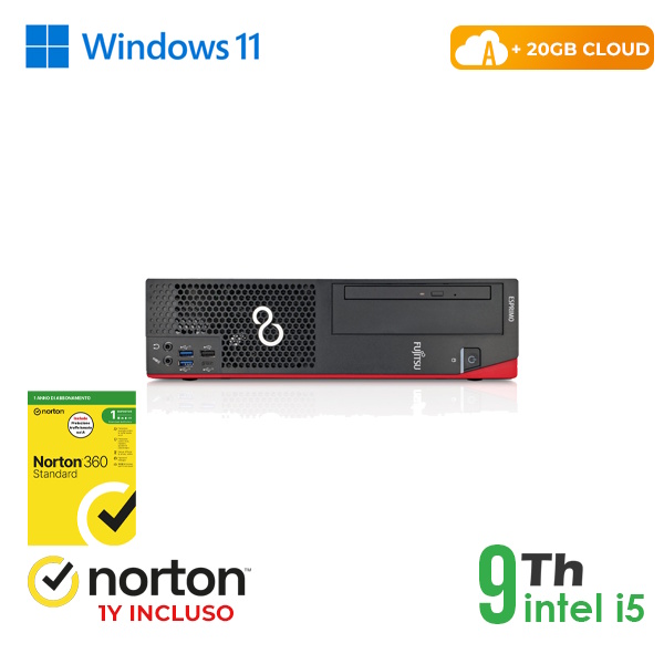 RINOVO PC FUJITSU REFURBISHED ESPRIMO D758-958 DT I5-9X00 DDR4 16GB SSD 256GB W11P NO DVD CLOUD20GB