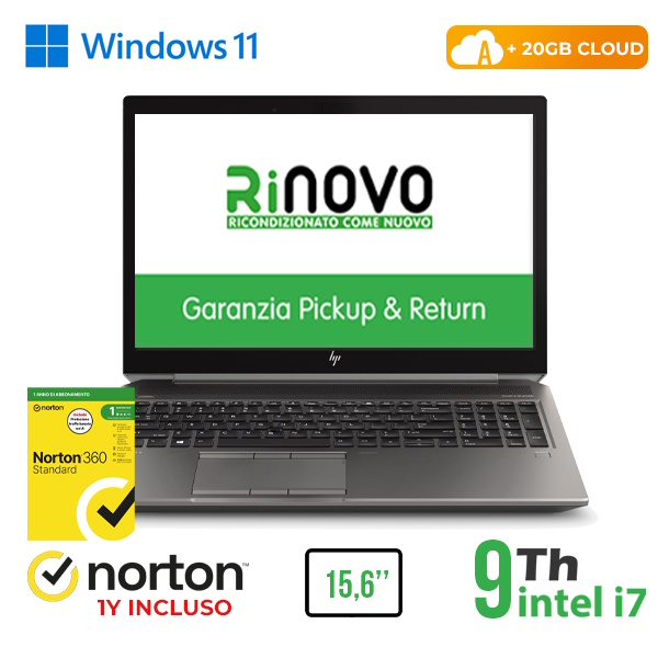 RINOVO NB REFURBISHED HP Mobile WKS ZBook 15 G6 i7-9850H DDR4 16GB SSD 1TB 15.6 NVIDIA QUADRO T2000
