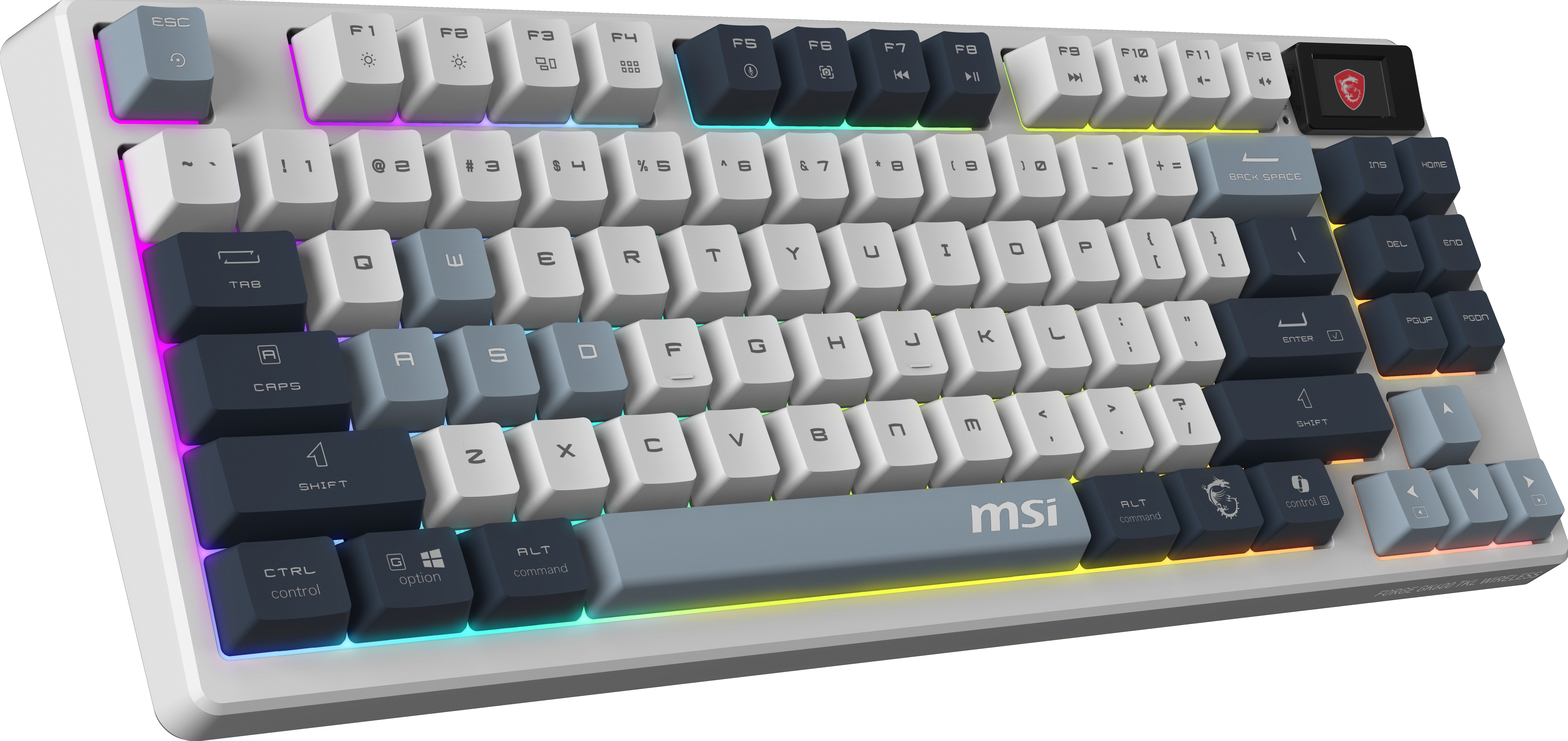 MSI  GK600 BLUE FORGE KEYBOARD ITA  WHITE DARK BLUE25 LIGHT