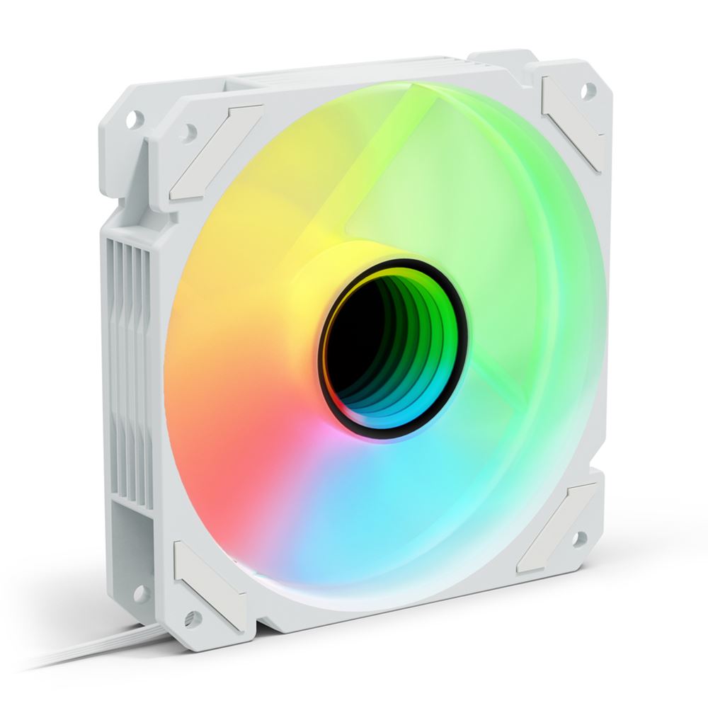 SHARKOON VENTOLA SHARK MIRROR PWM RGB REVERSE 120x120x25MM WHITE