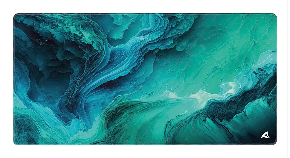 SHARKOON SKILLER SGP40 D10 MOUSEPAD TAPPETINO GAMING 1000 x 500 x 3  MM  NUBE BLU/VERDE