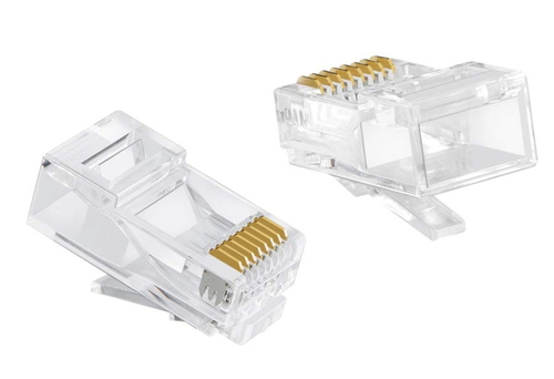 VULTECH CONNETTORI TRASPARENTI PASSANTI RJ45 UTP 50 PZ. 8P8C SN21406 CAT6