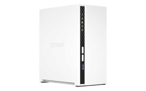 QNAP NAS TOWER 2BAY ARM 4CORE 2.0GHz 2xSATA 6GB/S 3.5/2.5 2GB RAM ON-BOARD 1xGBE, 1xUSB3.2 GEN1, CAPACITA MAX 18TB A BAY