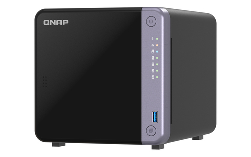 QNAP NAS – 4-BAY 3.5 DESKTOP NAS, AL524 4C 2.0GHZ, 4GB DDR4 RAM (MAX 16GB), 1 X 10GBE SFP+, 2 X 2.5