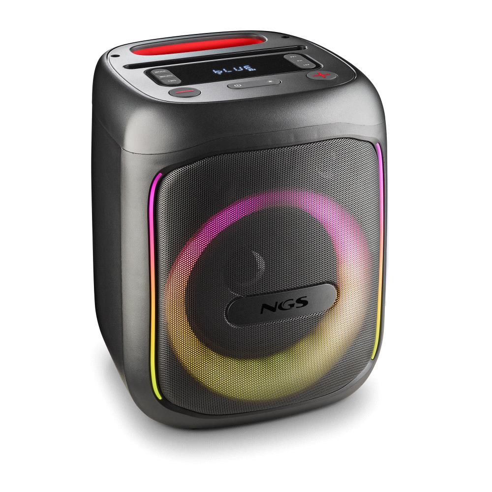 NGS ALTOPARLANTE PORTATILE  80W, AUTONOMIA 10H, LED, INGRESSO BT,TWS,USB,TF,AUX CON INGR MICR, NERO