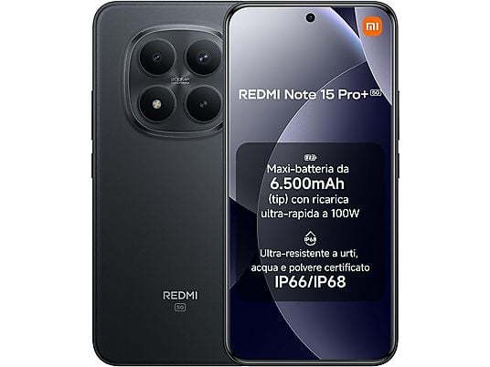 XIAOMI SMARTPHONE  REDMI NOTE 15 PRO+ 12+512GB 6.83 5G BLACK