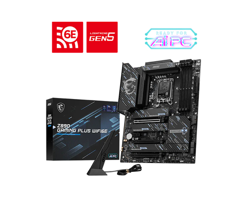 MSI MB Z890, Z890 GAMING PLUS WIFI6E, Z890,LGA1851,4DDR5,3PCI-Ex16,1PCI-Ex1,4M.2 ,1USB3.2 Gen2 X